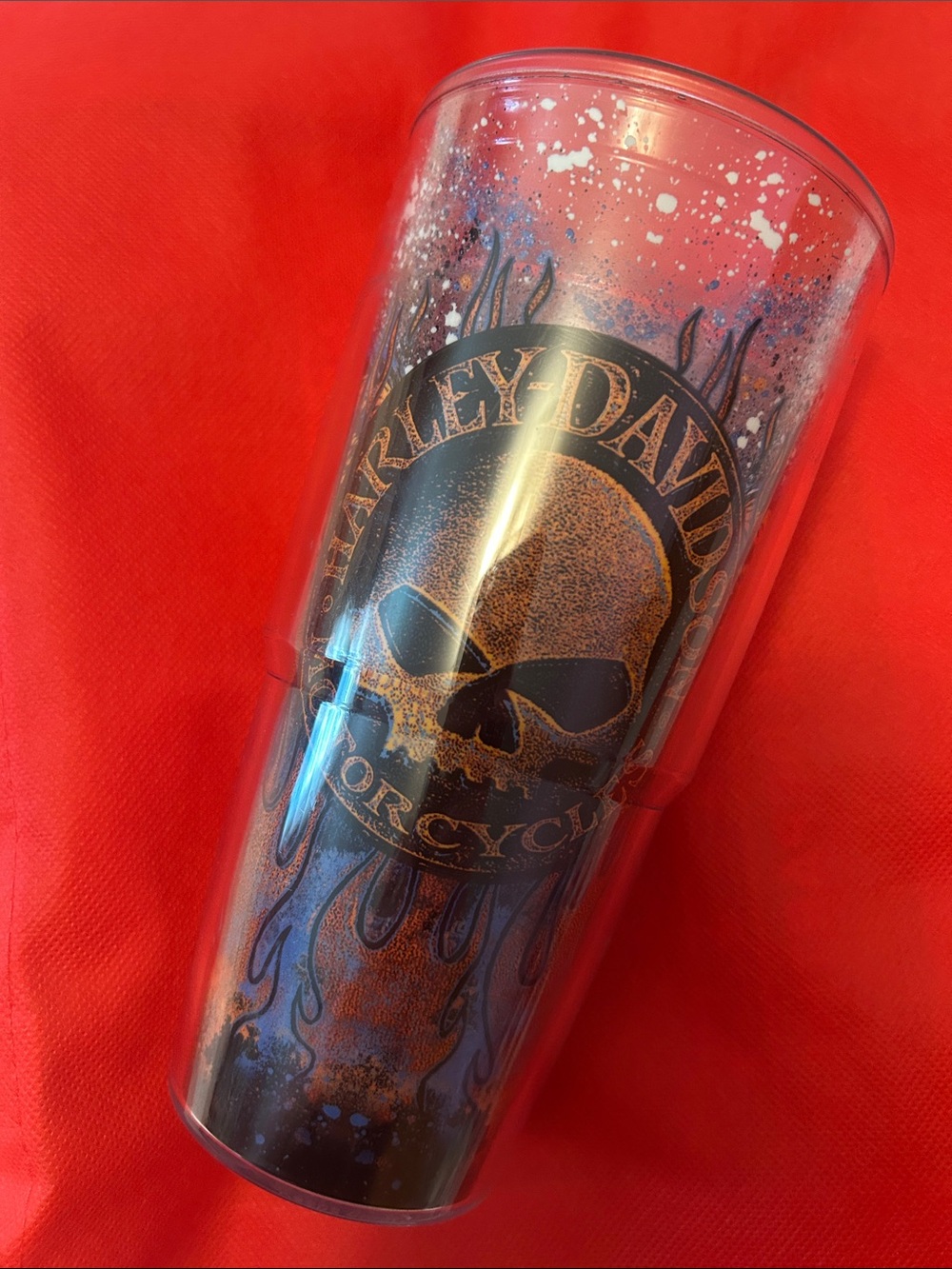 Harley-Davidson Black & Gold Skull Tervis 24oz Cup